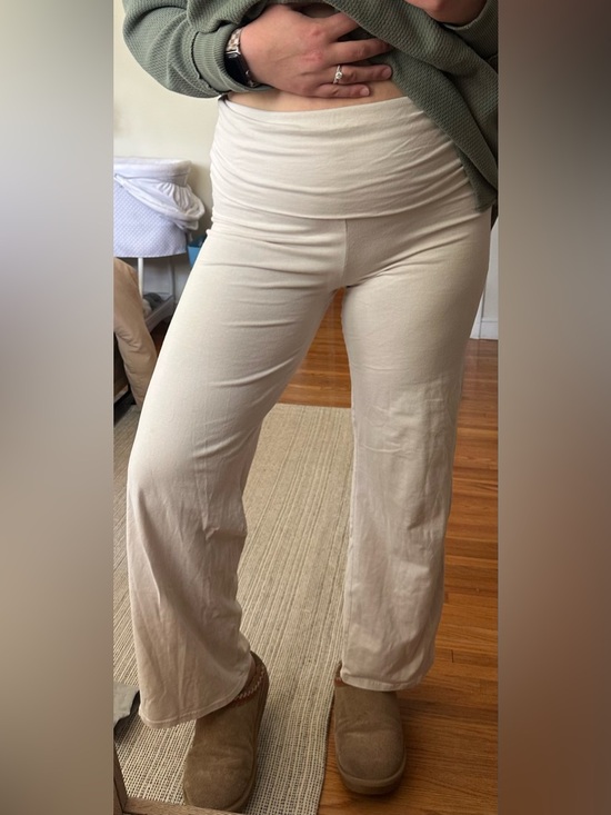 Divided Pants - Divided Cream Wide-Leg Lounge Pants